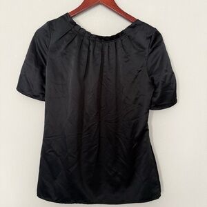 Mixit Elegant Black Satin Top size S
